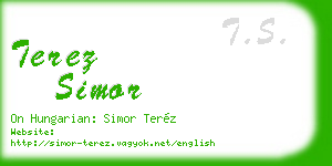 terez simor business card